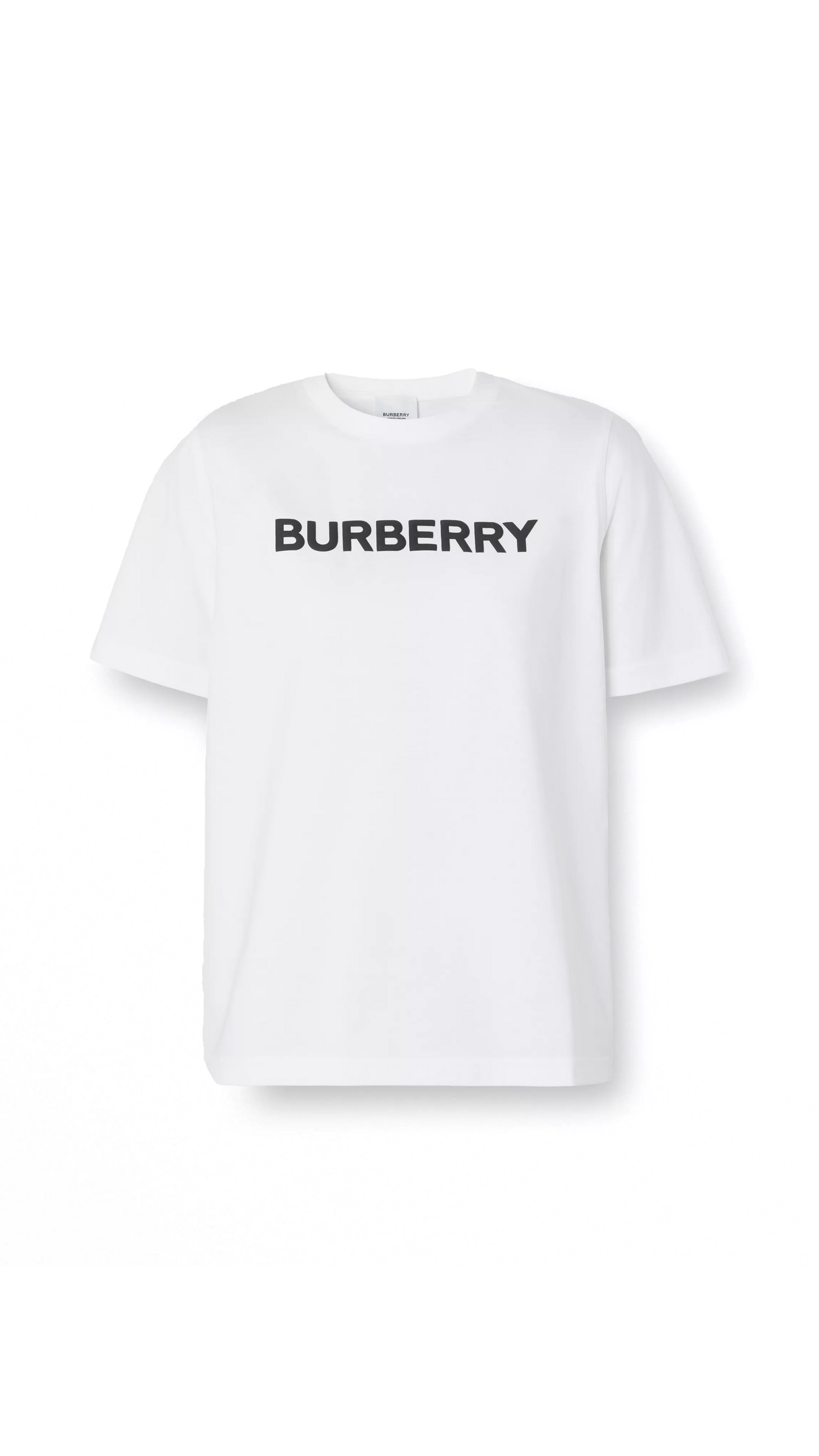 Logo Print Cotton T-Shirt - White.