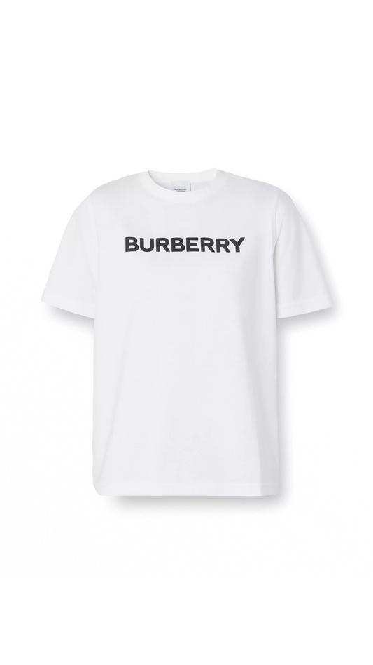 Logo Print Cotton T-Shirt - White.