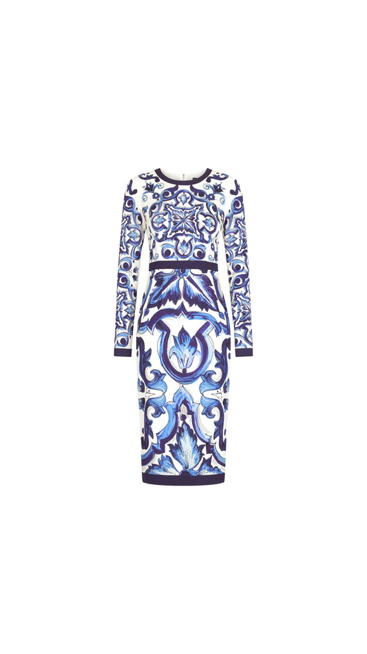 Charmeuse Midi Dress - Majolica