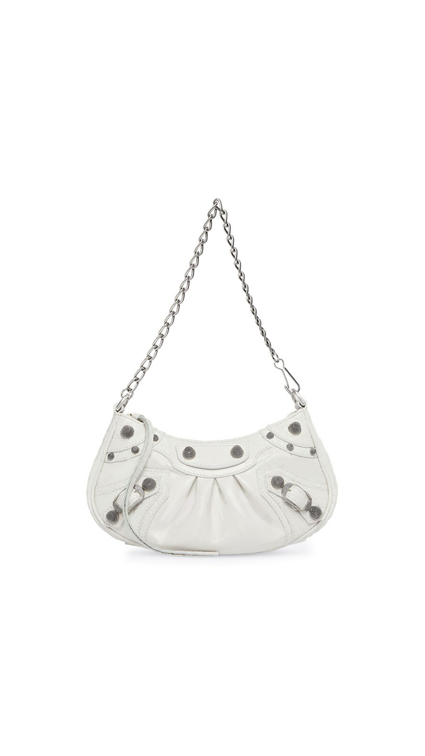 Le Cagole Mini Purse With Chain - White