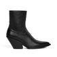 Zip Boots Celine Joan in Calfskin - Black