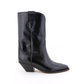 Dahope Leather Western Boots - Black