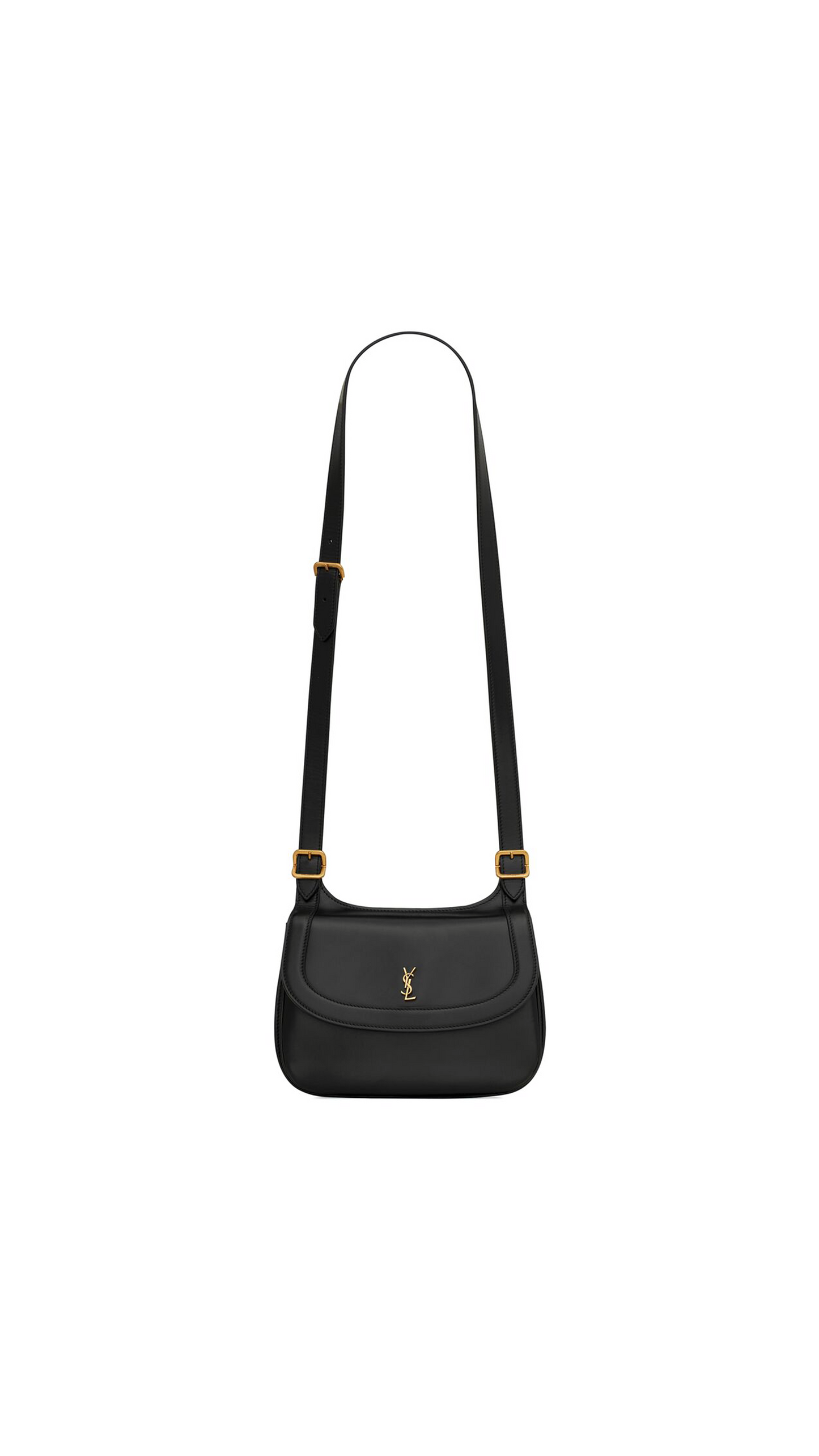 Charlie Medium Shoulder Bag in Smooth Leather - Noir