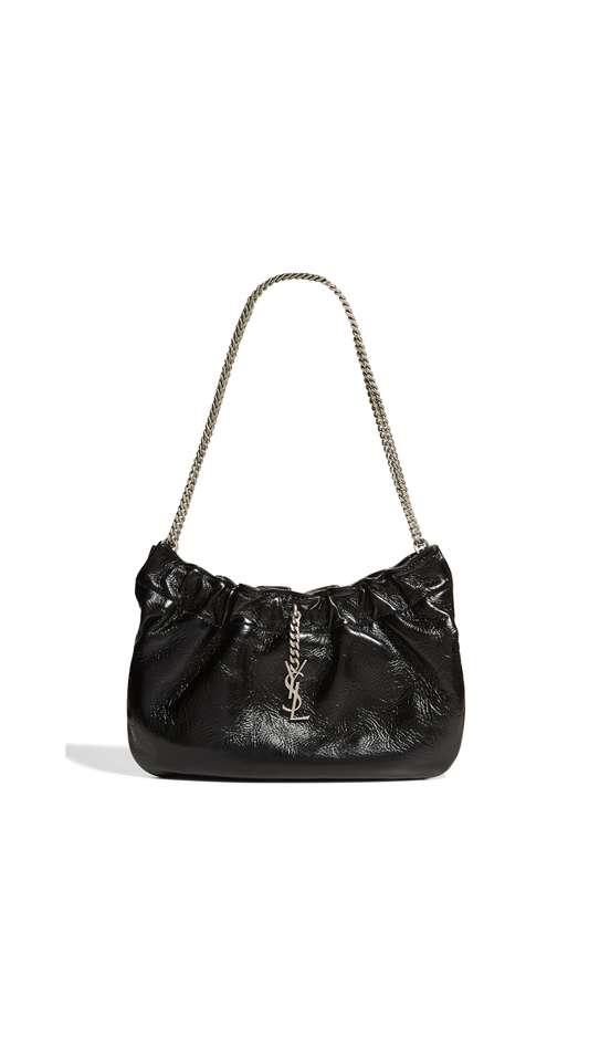 Pac Pac YSL Ruched Hobo Bag - Black
