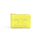 Coin & Card Pouch In Smooth Calfskin - Yellow