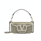 Locò Embroidered Small Shoulder Bag - Silver/Crystal