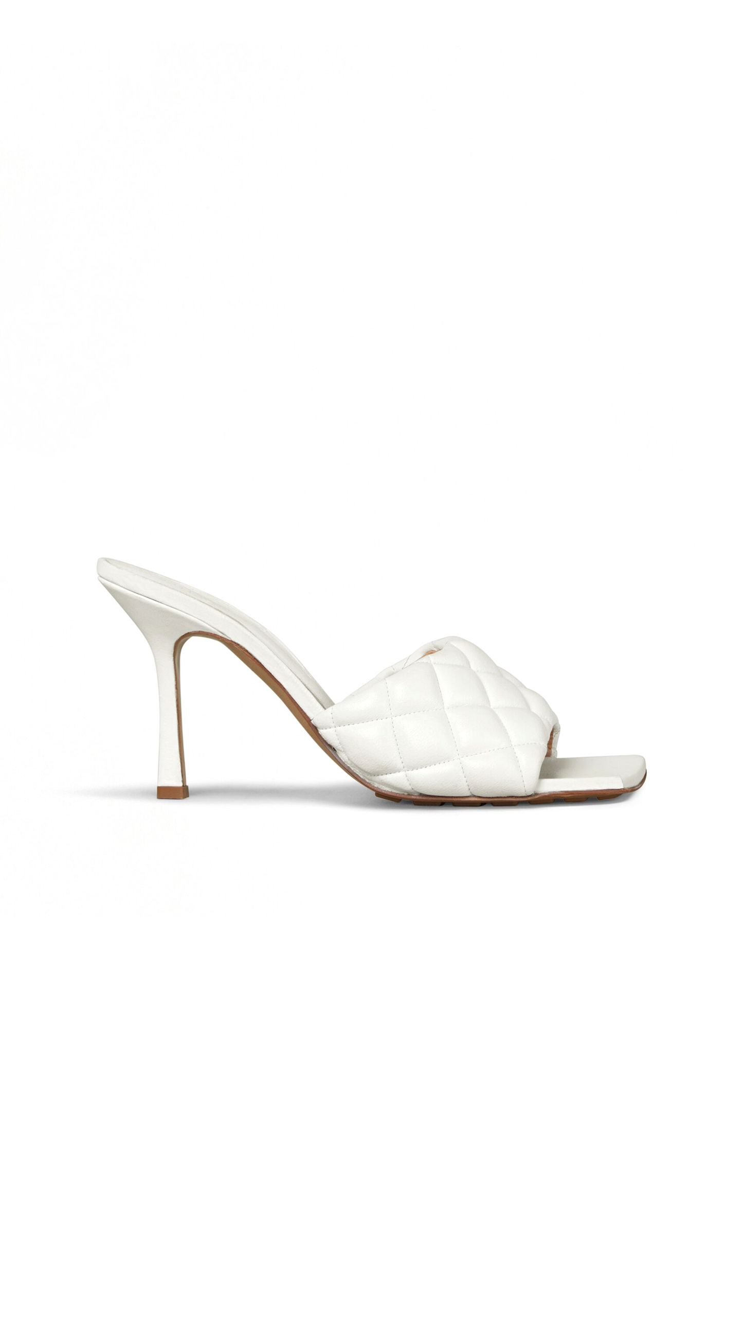 Padded Leather Sandals - Optic White.