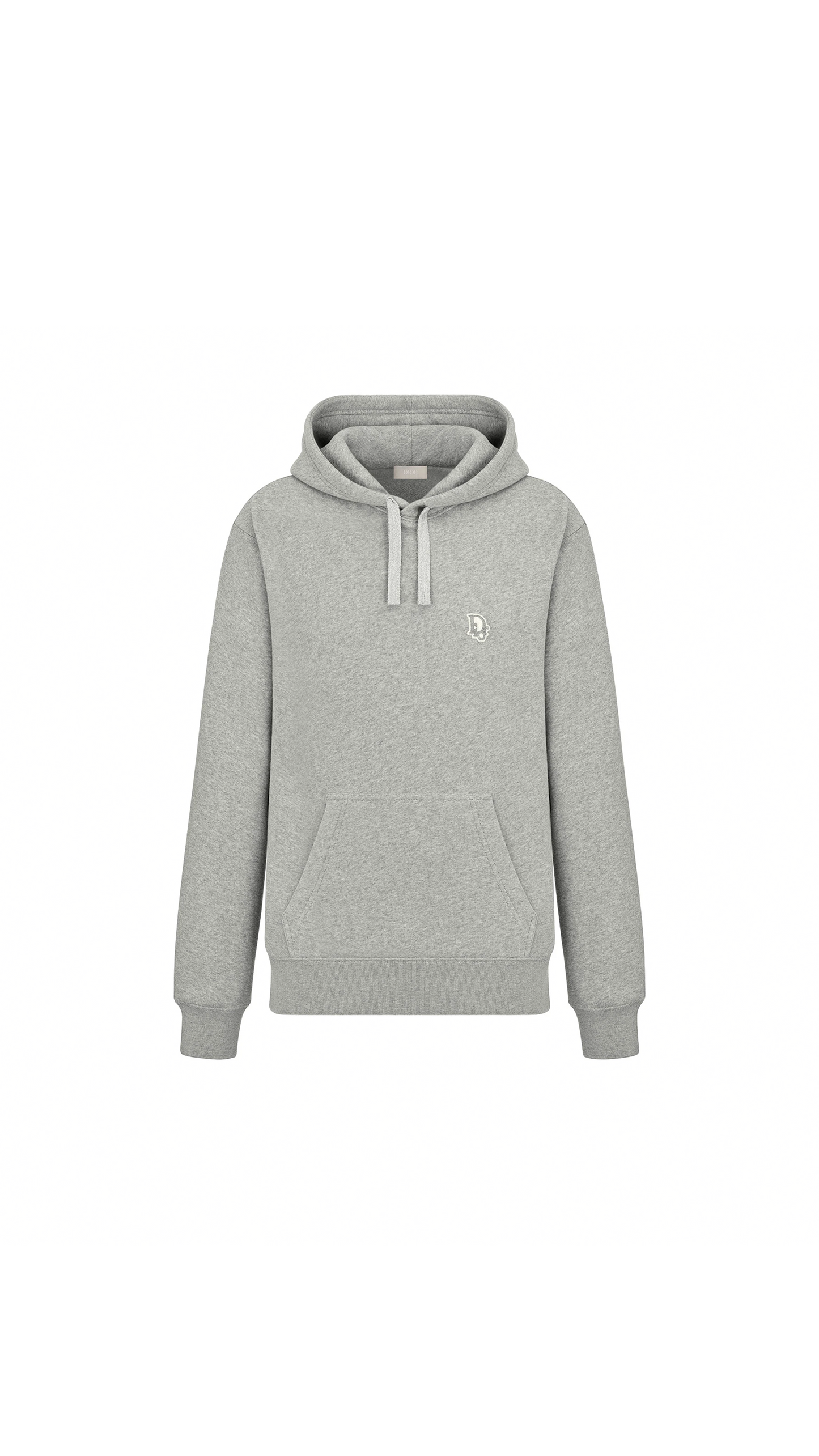 Cotton Fleece, Wool and Cashmere Hooded Sweatshirt - Grey