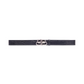 BB Large Belt in Embossed Crocodile Leather & Palladium Buckle - Black