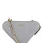 Shearling and Saffiano Leather Mini-pouch - Grey