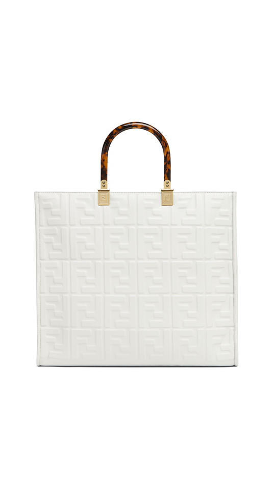 Fendi Sunshine Medium Tote - White