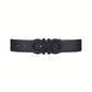 Reversible and Adjustable Gancini Belt - Black