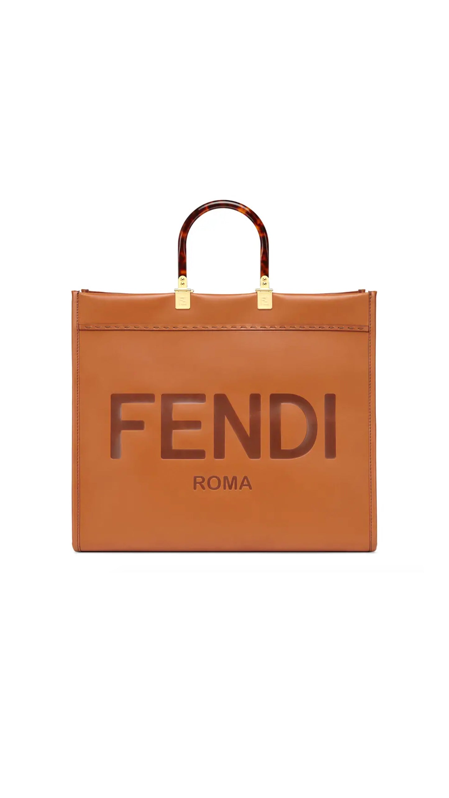 Large Sunshine Leather Shopper - Brown