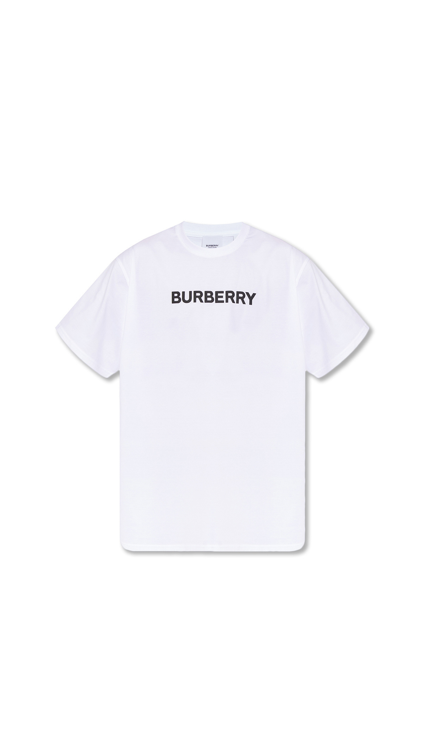 Logo Print Cotton Oversized T-shirt - White