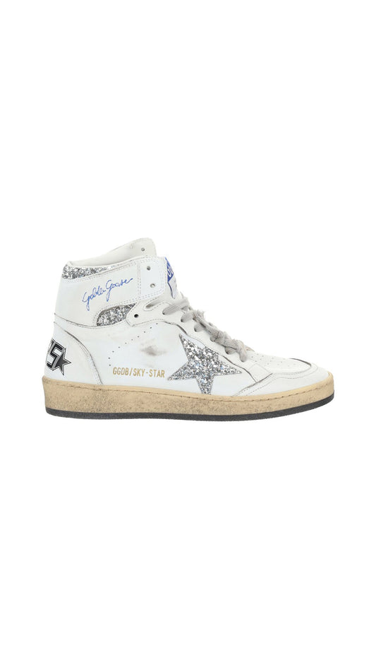 Sky Star Sneakers - White / Glitter