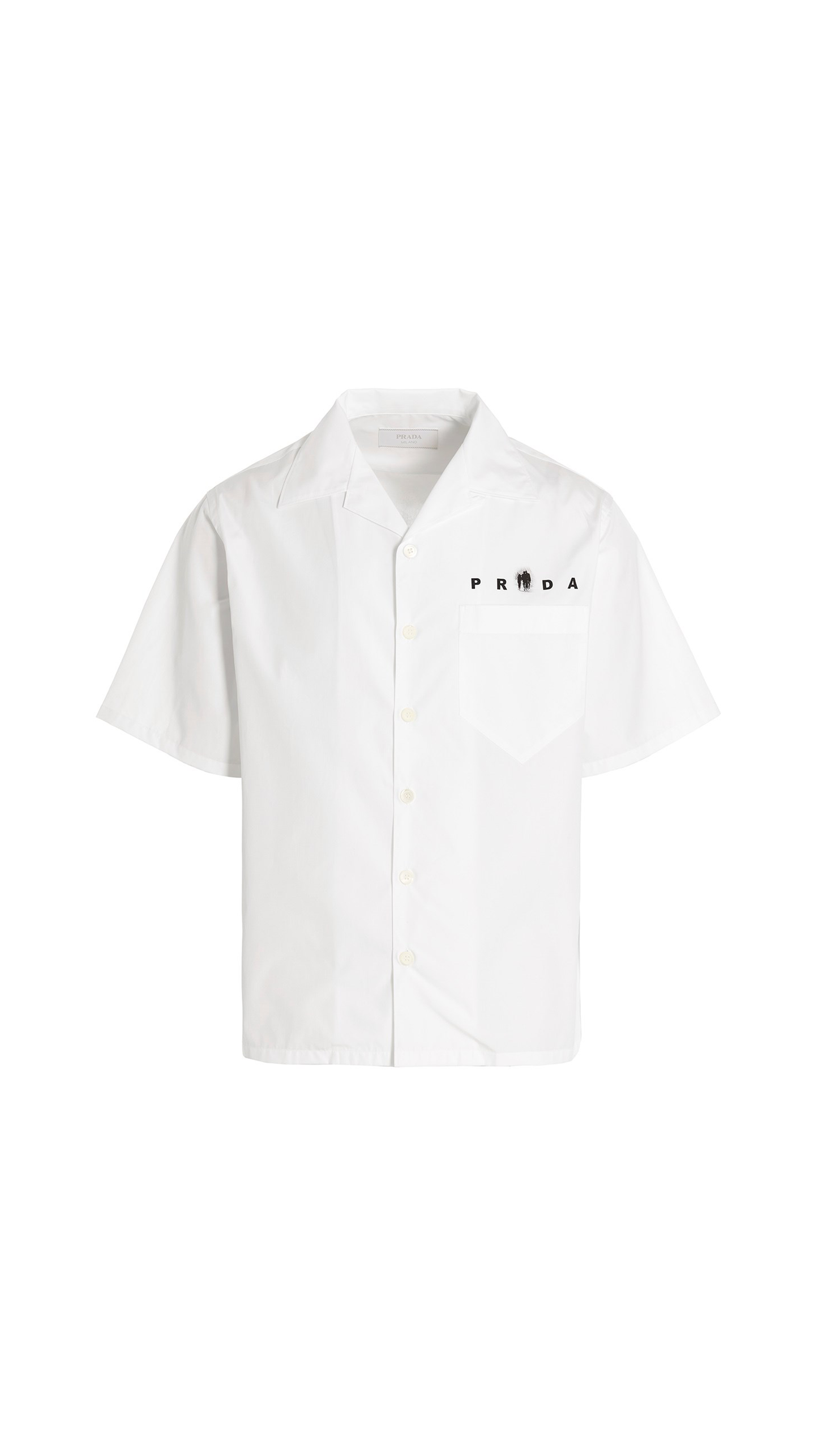 Short-sleeved Cotton Shirt - White