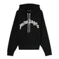 Curved Logo Hoodie - Black White