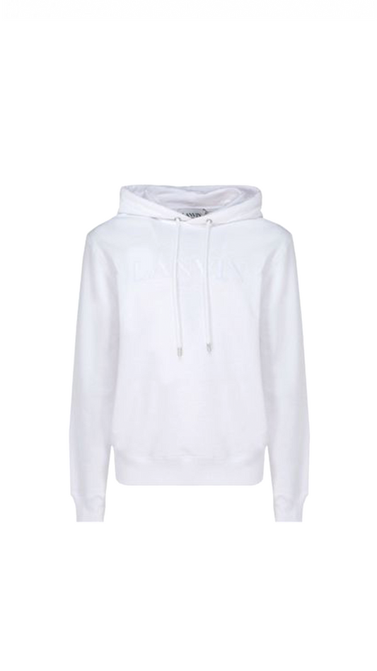 Embroidered Hoodie - White.