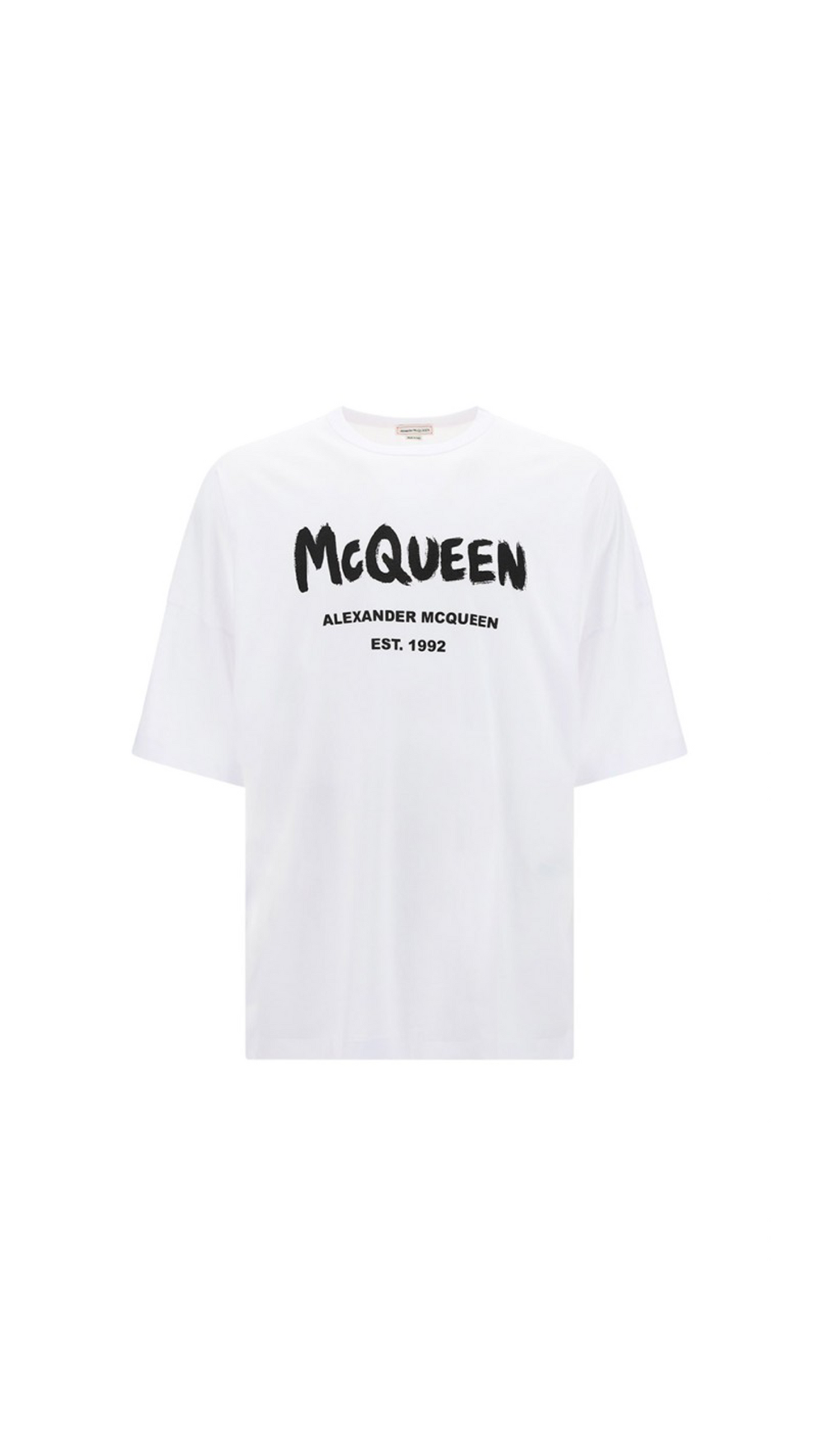 Men's McQueen Graffiti T-shirt - Black / White