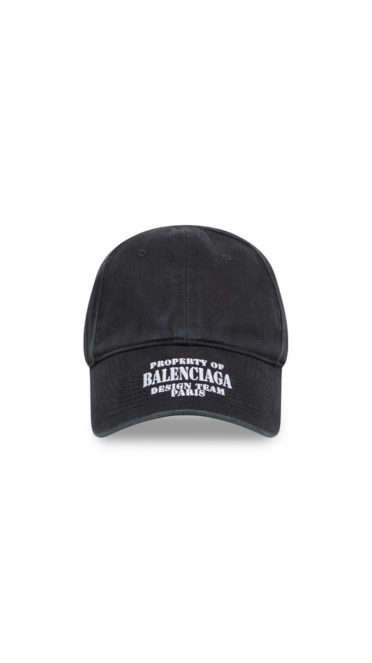 Property Cap in Cotton Drill - Black/White