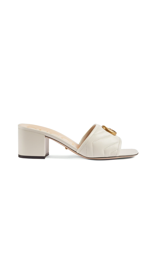 Women's Double G Slide Sandal - White