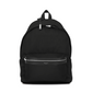 City Backpack In Nylon Canvas And Leather - Black
