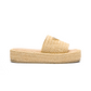 Raffia Flatform Sandal - Natural