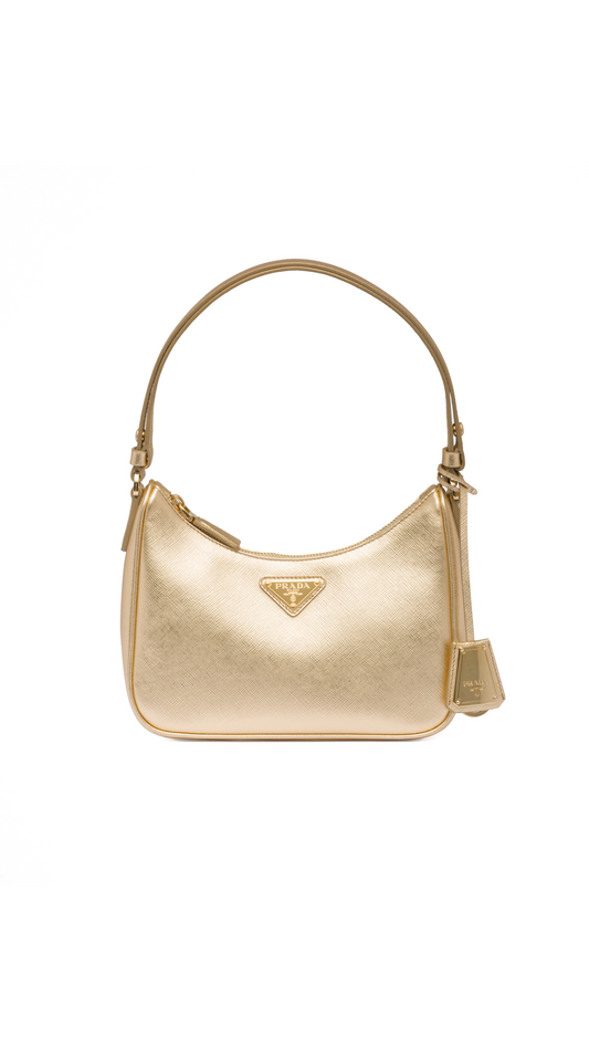 Saffiano Leather Mini Bag - Platinum