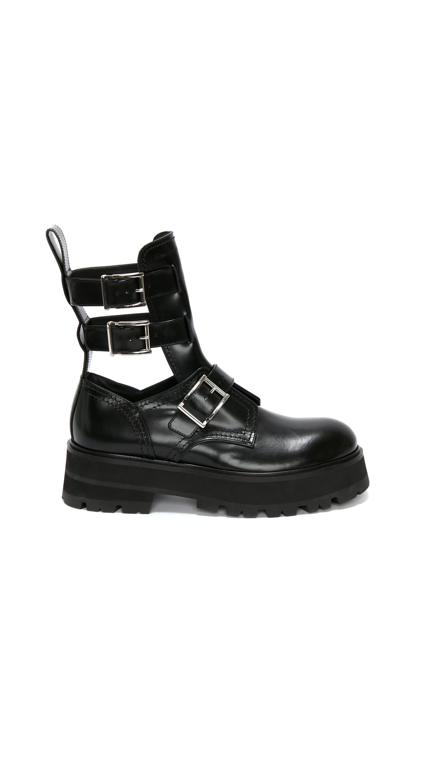 Rave Buckle Boot - Black / Silver