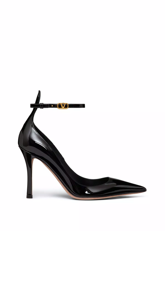 Tan-go Patent Leather Pump 100mm - Black