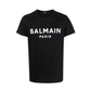 Cotton printed Balmain Paris logo T-shirt - Black