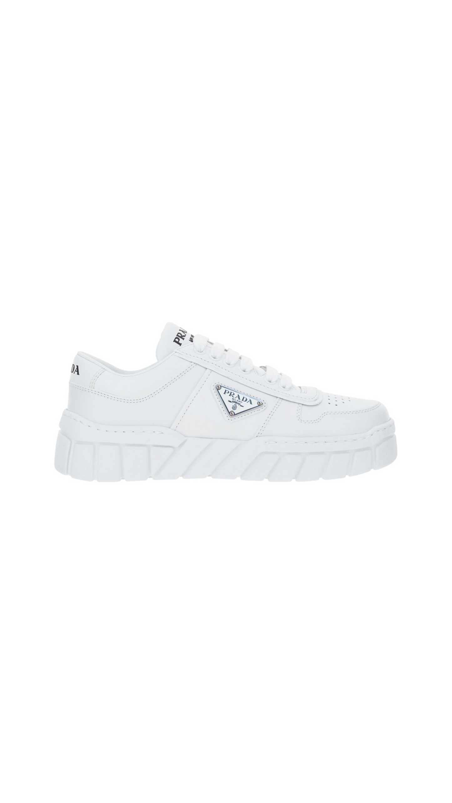 Perforated Leather Sneakers - White.