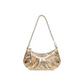 Le Cagole Mini Purse With Chain Metallized With Rhinestones - Golden
