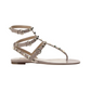 Rockstud Calfskin Flat Flip-Flop Sandal - Poudre