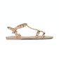 Rockstud Flat Rubber Sandals - Poudre