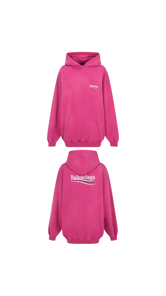 Political Campaign Medium Fit Hoodie - Pink