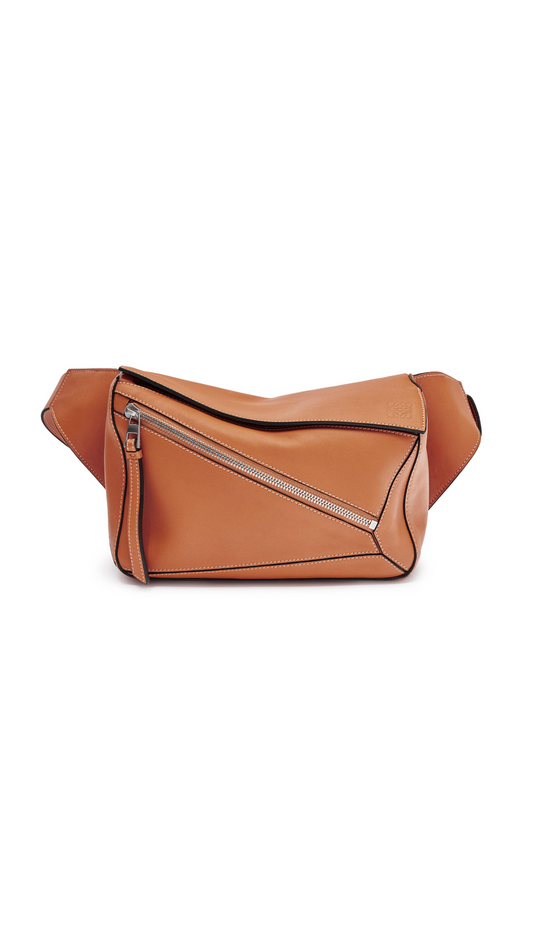 Small Puzzle Bumbag in Classic Calfskin - Tan